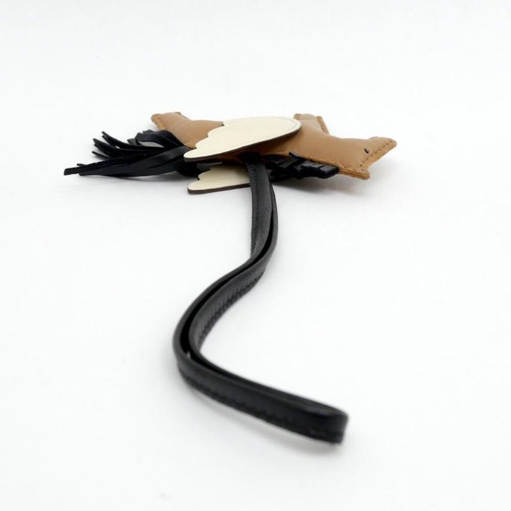 Hermes Pegase Pegasus PM Sesame Black Nata Anyo-milo Bag Charm - Picture 5 of 10